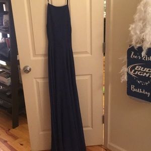 Long blue maxi dress